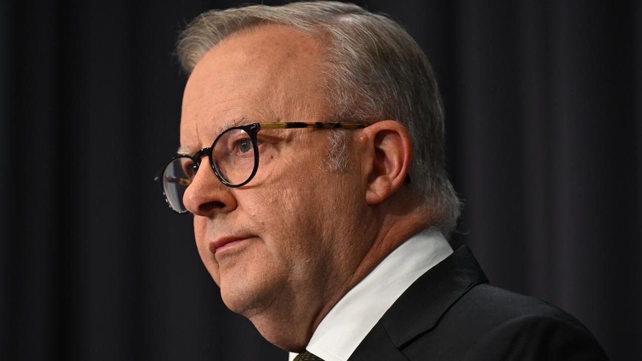 The prime minister speaking at a press conference