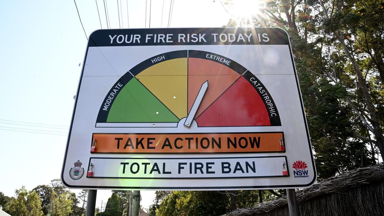 Fire danger sign (