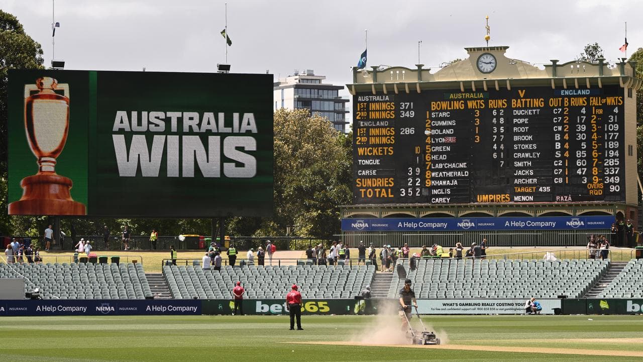 Adelaide Oval scoreboard.