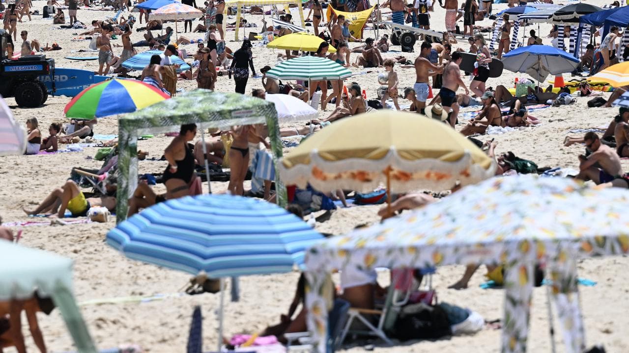 People at Bondi Beach.