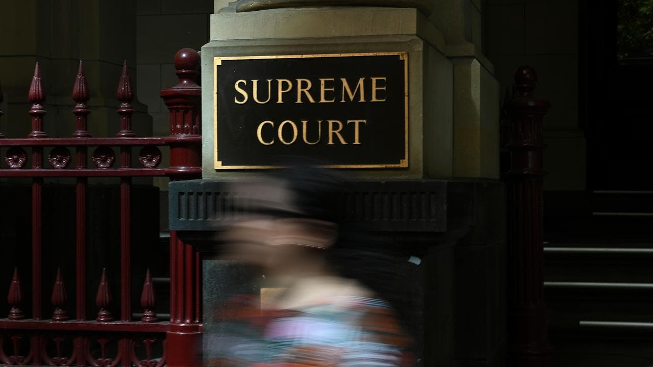 Signage outside the Supreme Court of Victoria in Melbourne
