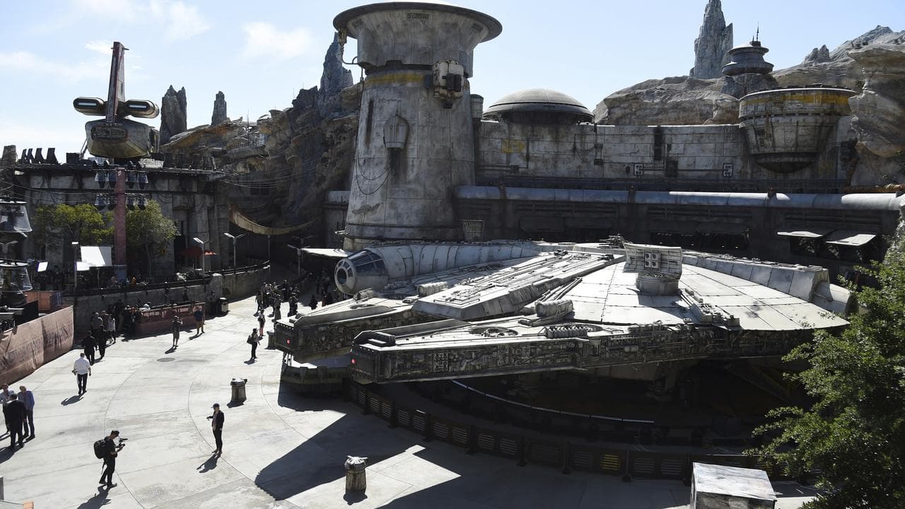 A replica of the Millennium Falcon