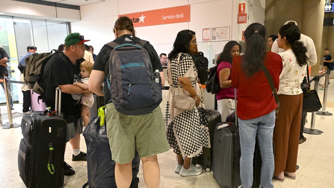 Jetstar passengers in Brisbane