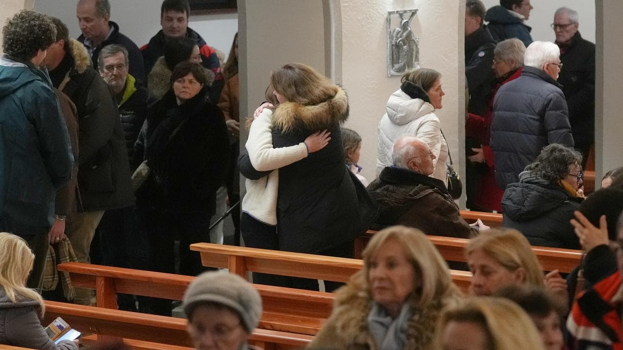 New Year mass at the catholic church of Montana Station