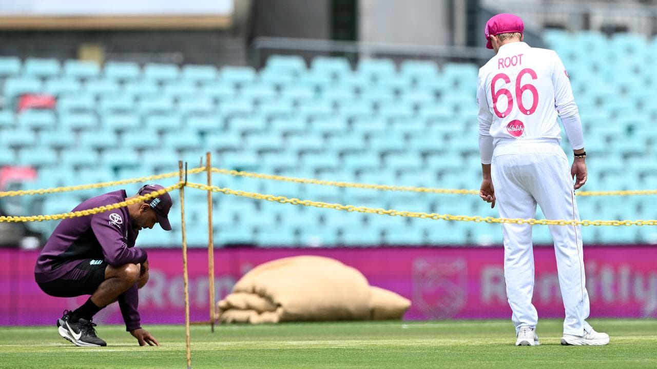 Joe Root inspects the SCG pitch ahead
