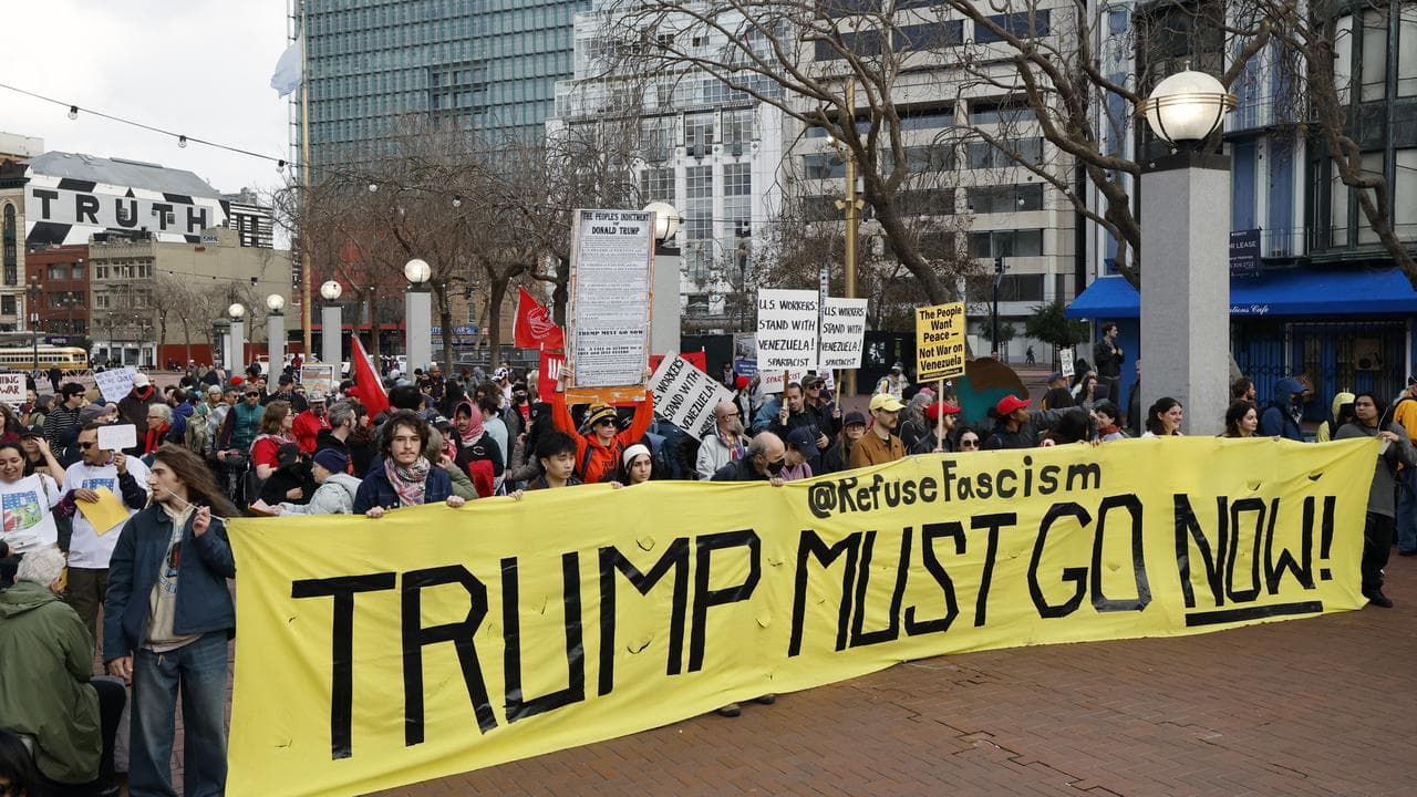 Protest against US military action