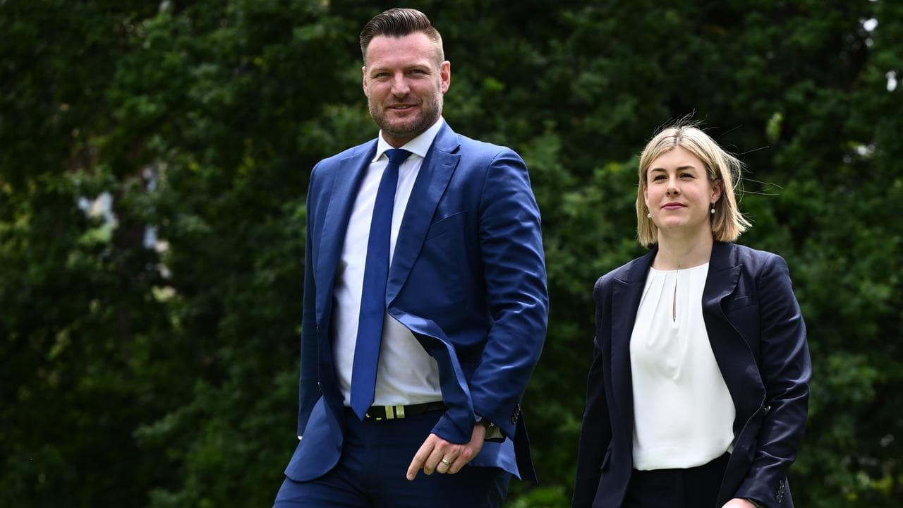 Victorian Deputy Opposition Leader Sam Groth with leader Jess Wilson.