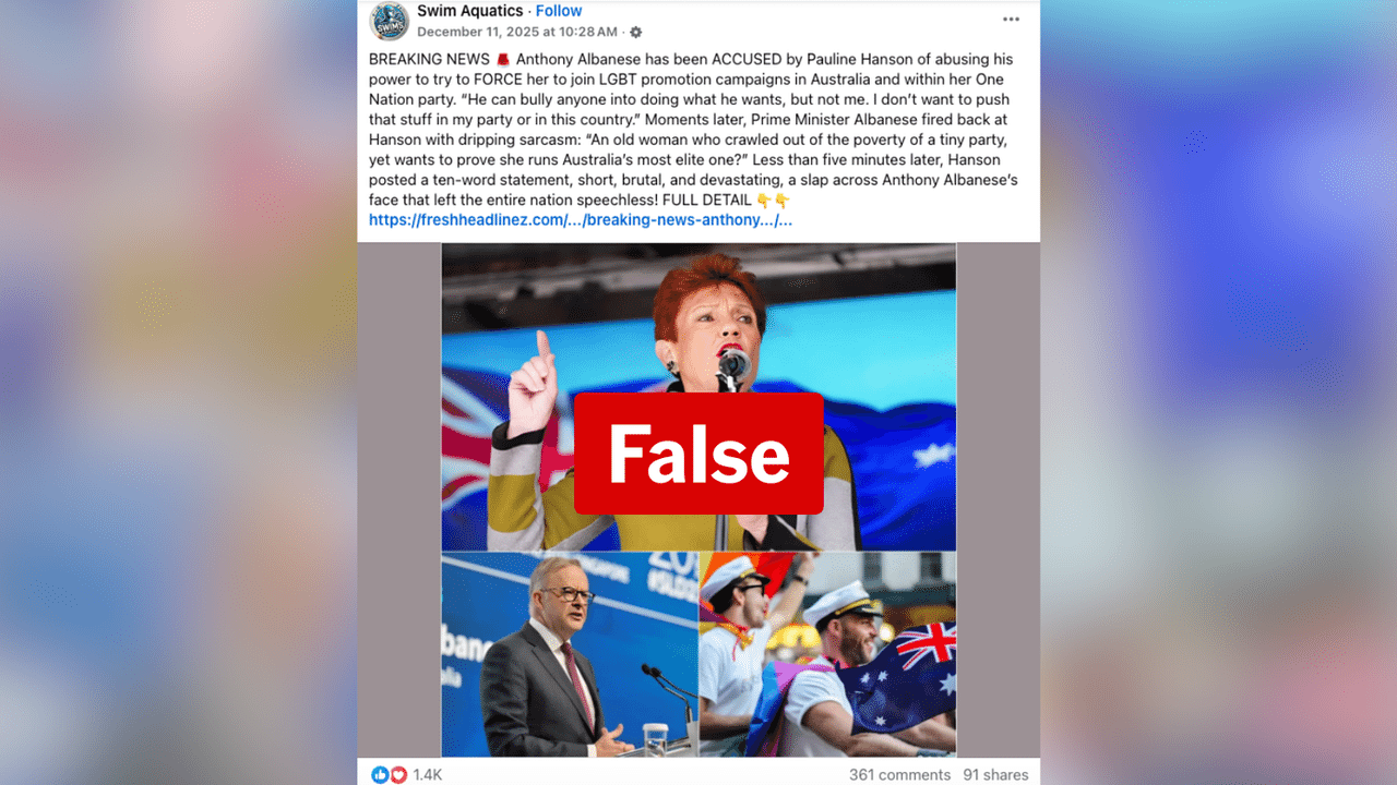 A screenshot of a Facebook post.