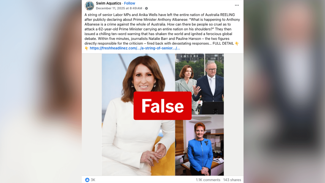 A screenshot of a Facebook post.