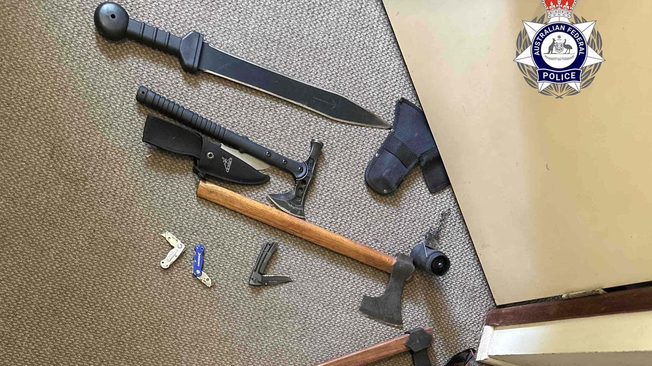 Weapons found in Kayn Wells' possession
