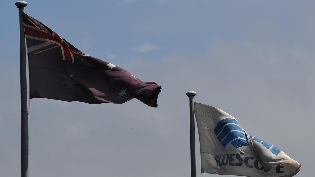 Australian and BlueScope flags (file image)