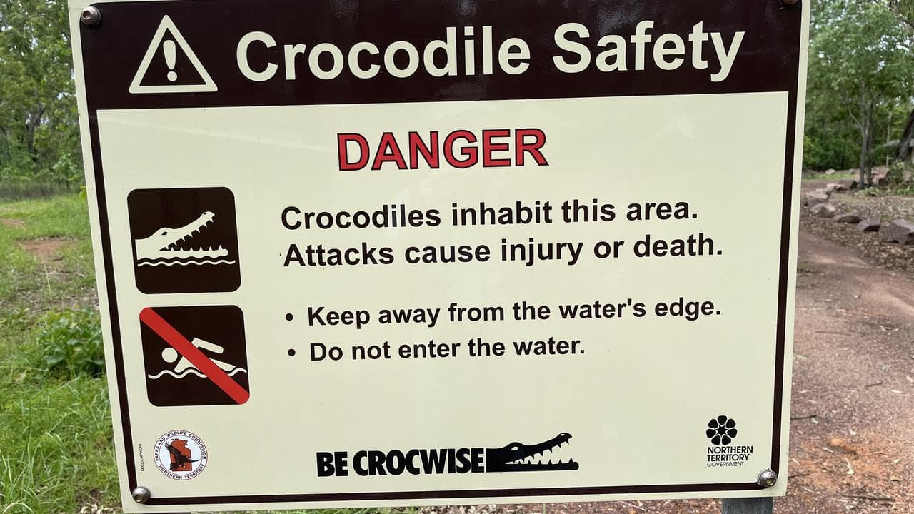 A croc warning sign.