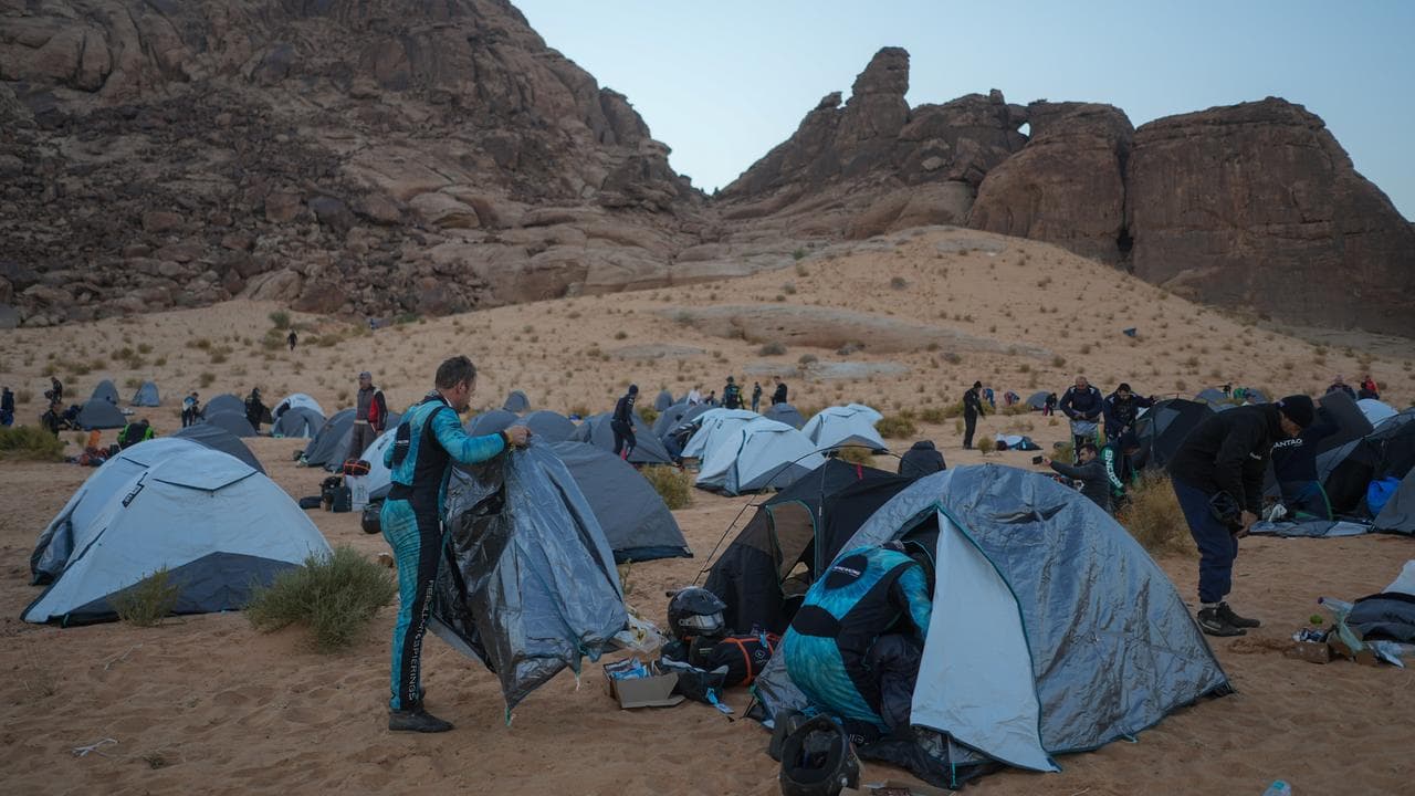 Bivouac morning at Dakar Rally