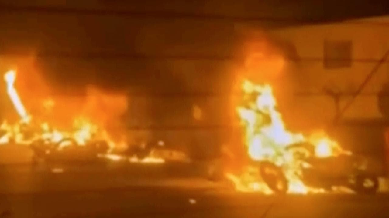 Tehran burnings of vehicles