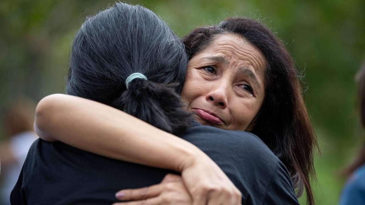 A detainee reunites with his wife