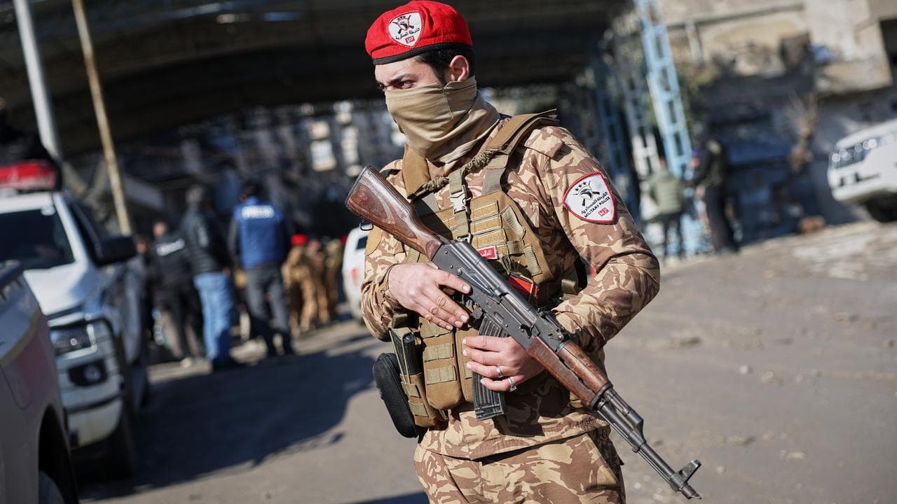 A Syrian military policeman