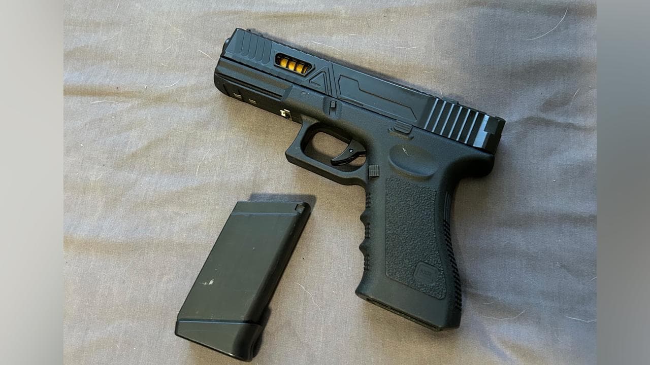 Police seized a gun during the boy's arrest