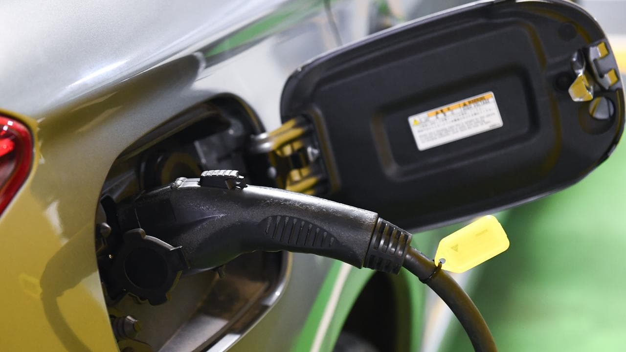 An electric vehicles being charged (file image)