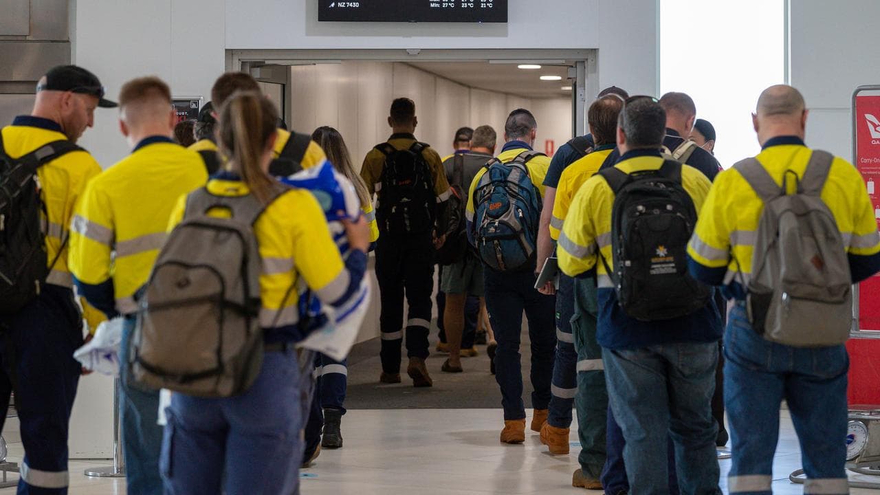 A file photo of mine workers 