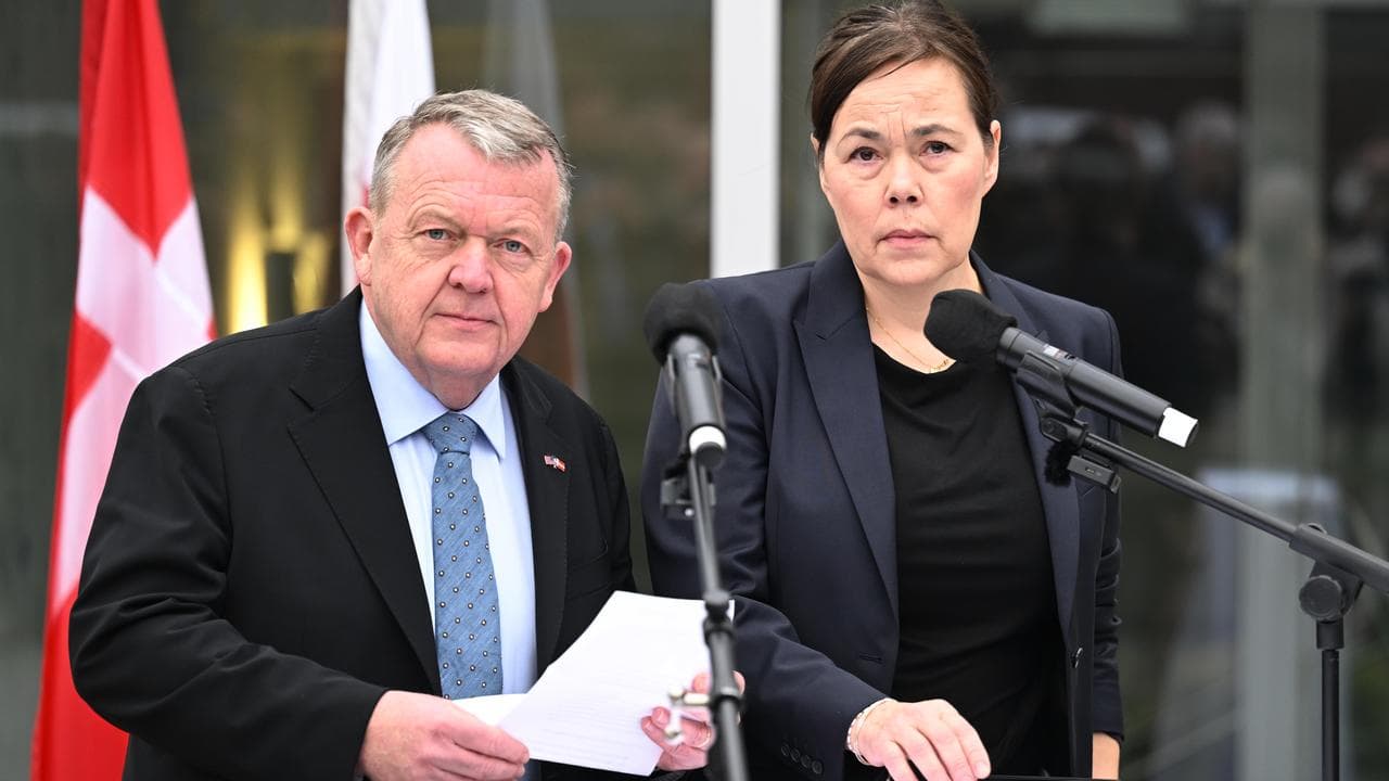 Denmark's Lars Lokke Rasmussen and Greenland's Vivian Motzfeldt