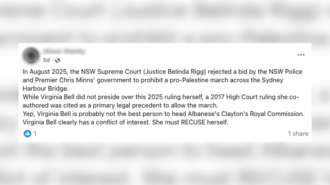 A screenshot of a Facebook post.