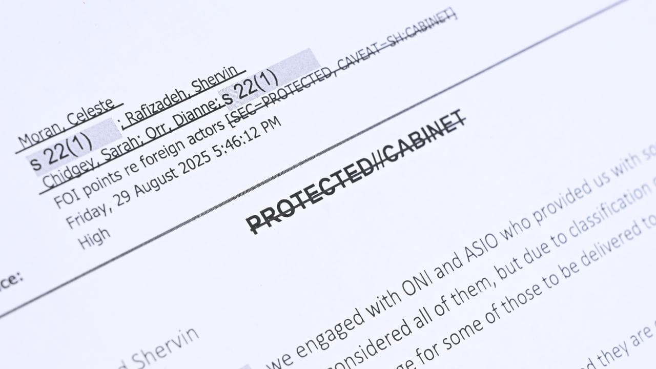 A copy of a Freedom of Information (FoI) request