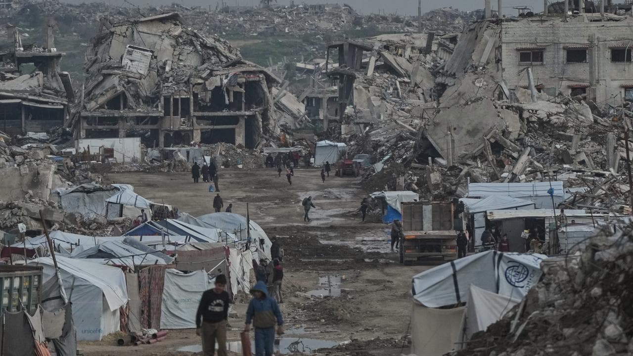 Destroyed building in the Zeitoun neighbourhood of Gaza City