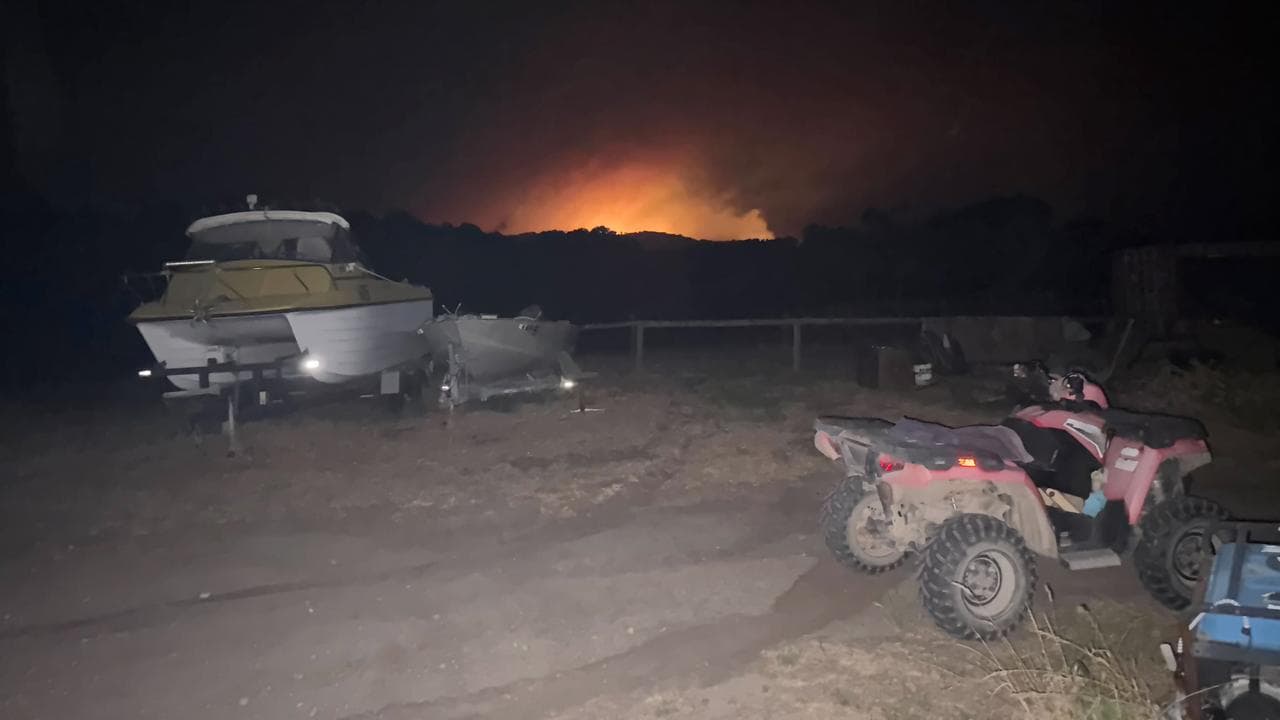 The fire near Mount Compass