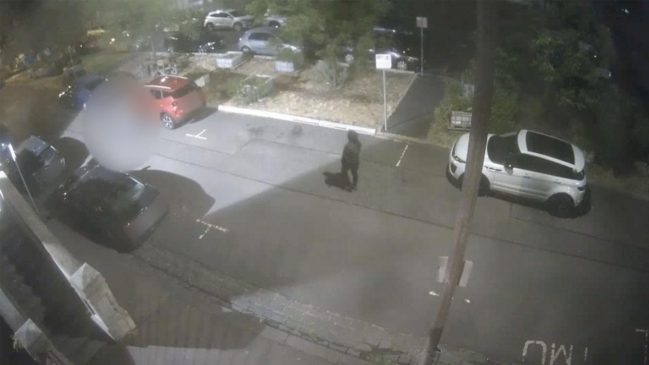 Two people were captured on CCTV footage