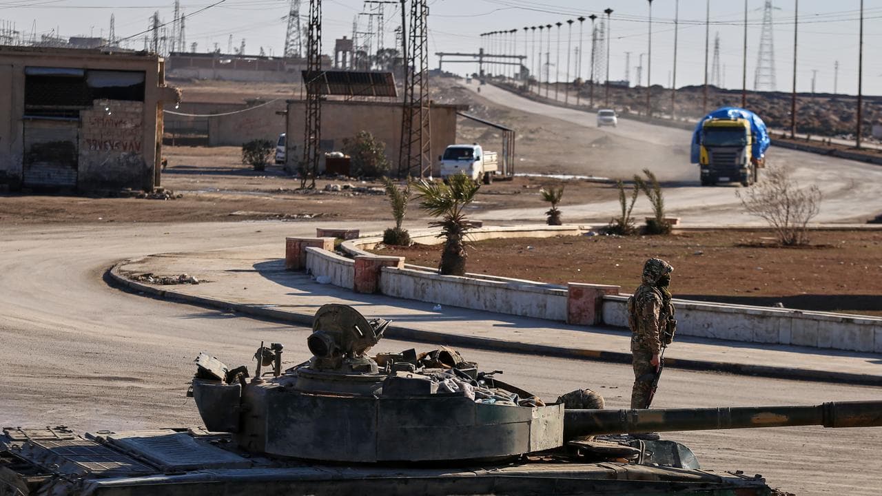 Soldiers of the Kurdish-led, U.S.-backed Syrian Democratic Forces (SDF