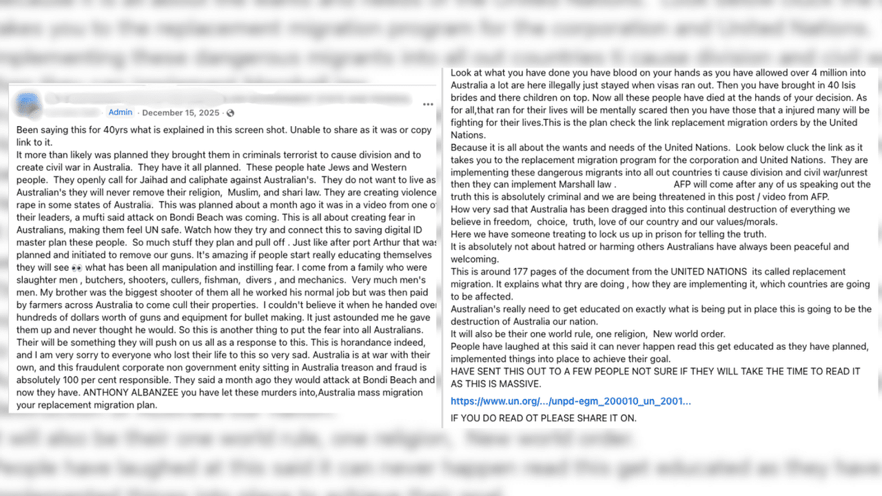 A screenshot of a Facebook post