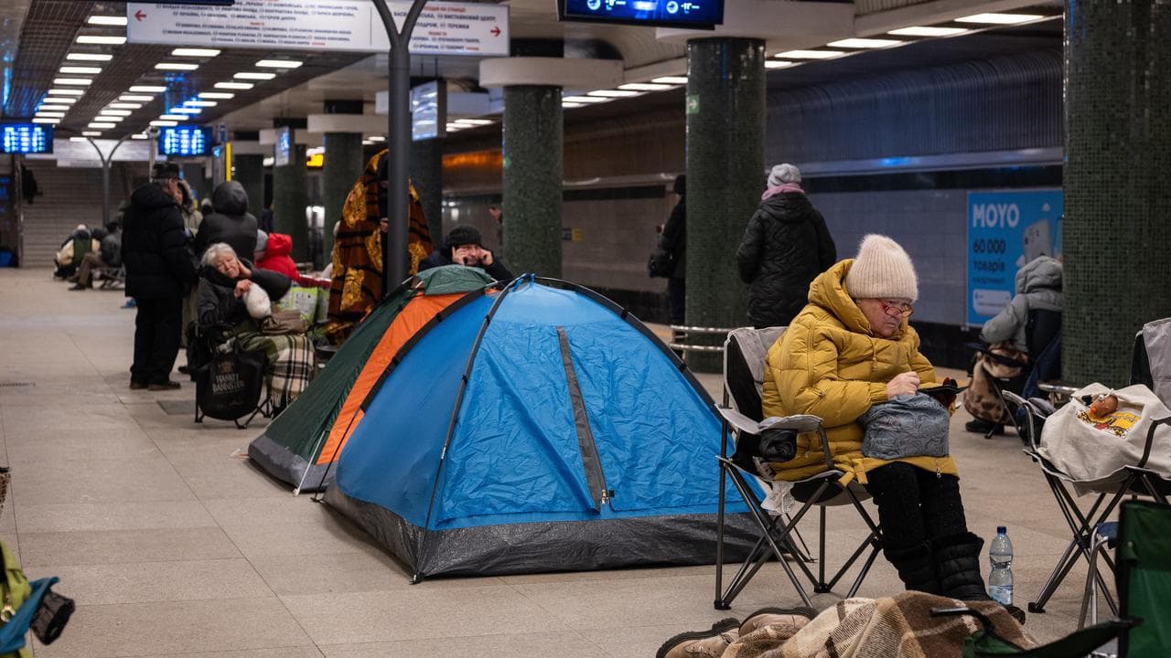 A train station in Kyiv 