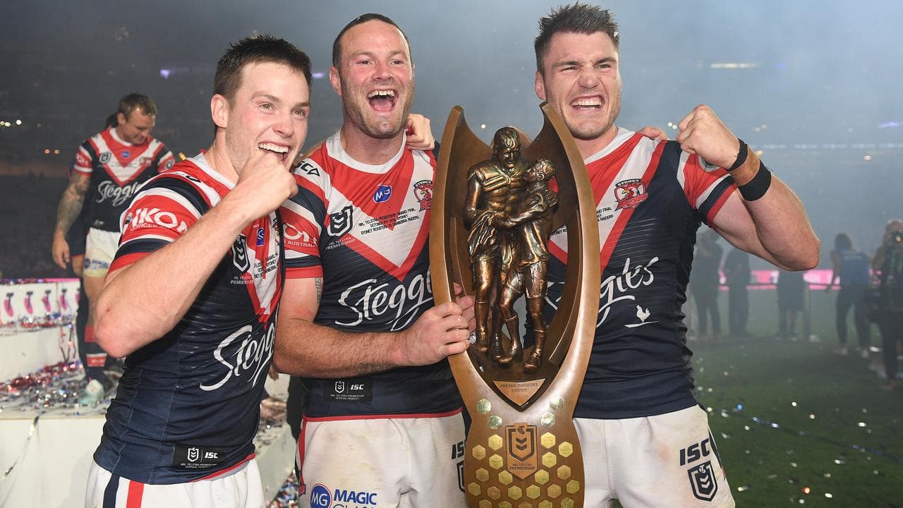 Luke Keary, Boyd Cordner and Angus Crichton