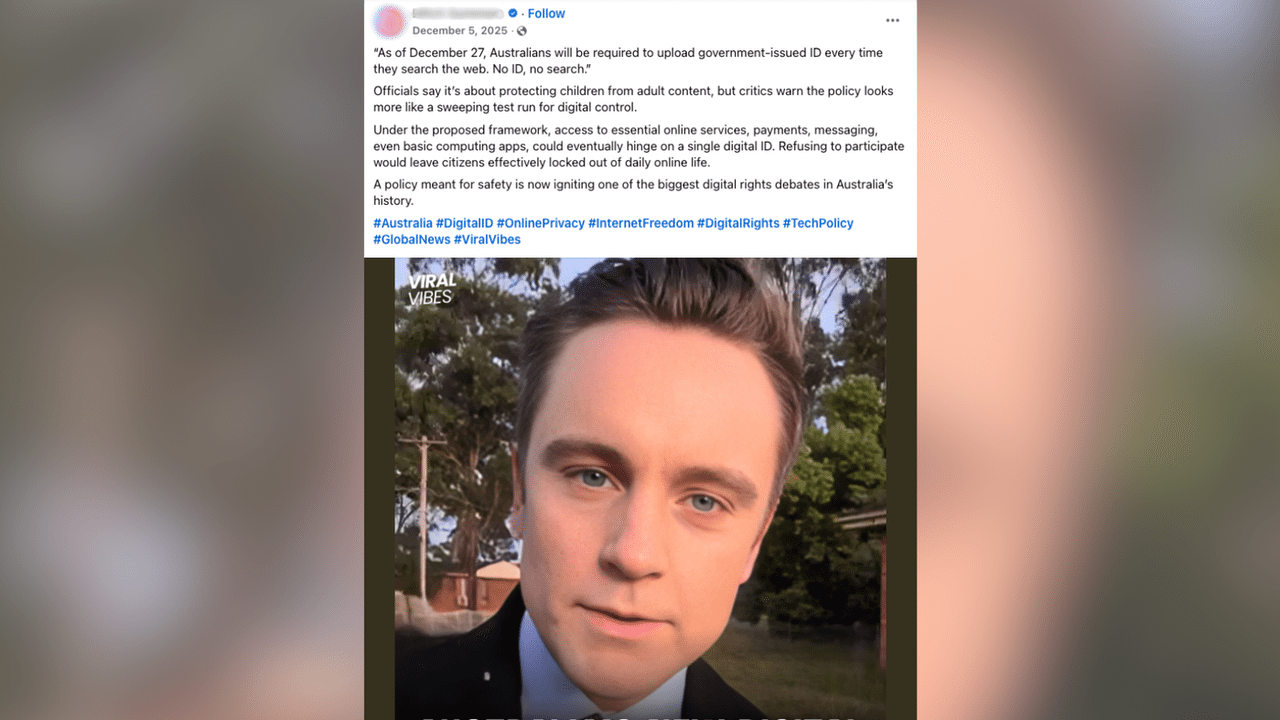 A screenshot of a Facebook post.