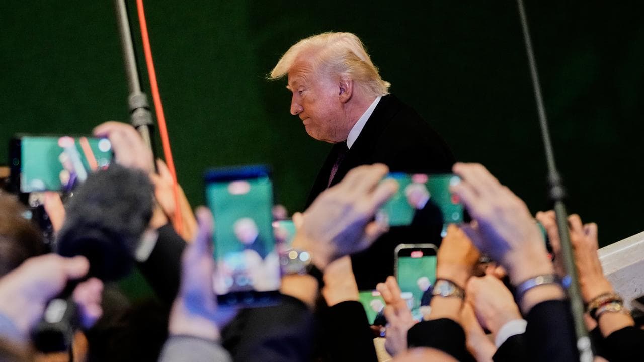 APTOPIX Switzerland Davos Trump