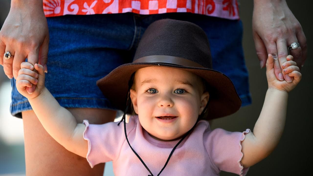 A young child at the Tamworth Country Music festival