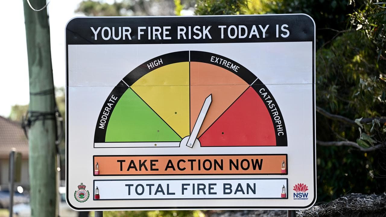 A bushfire danger advisory sign (file image)