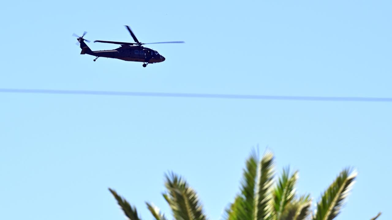 An AH-64 Apache helicopter
