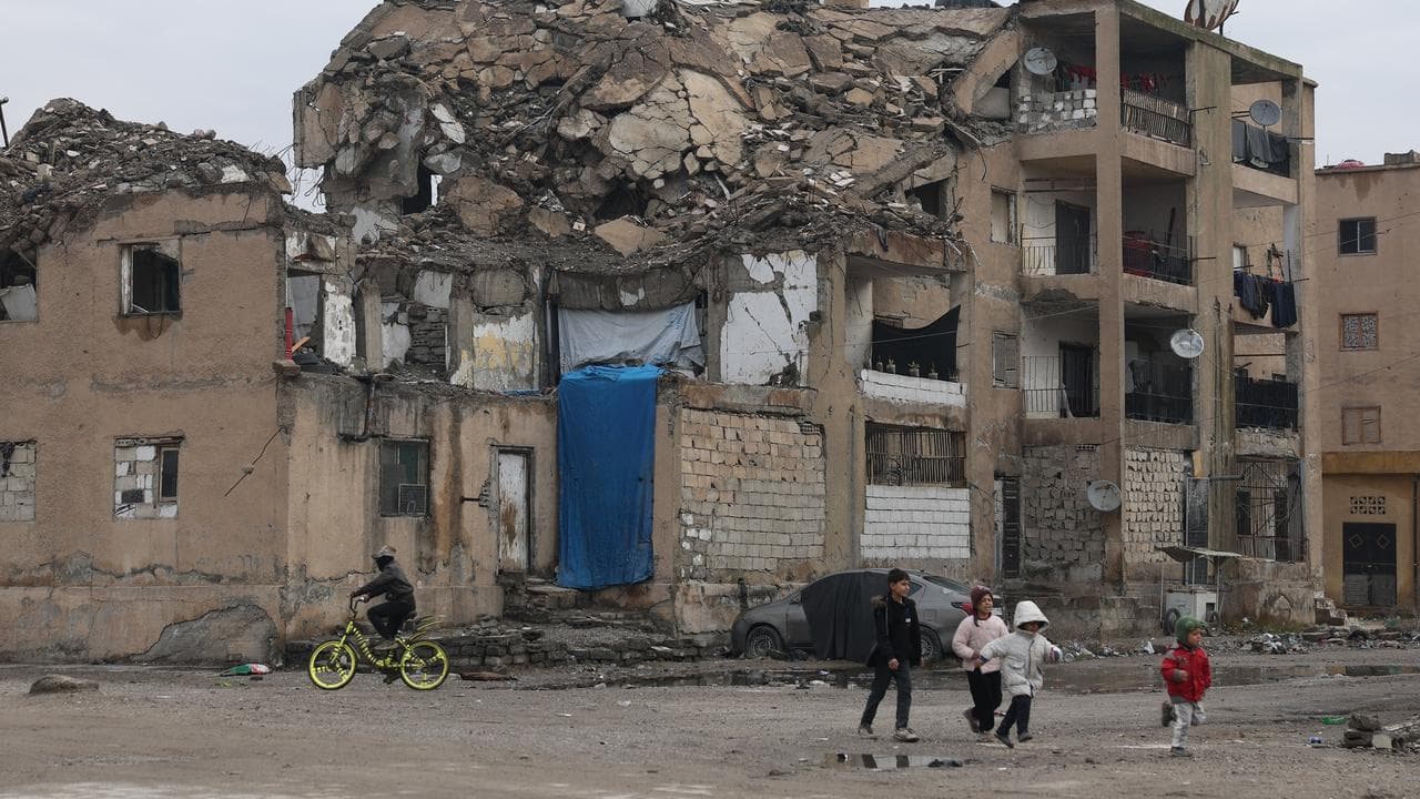 Damaged building in Syria