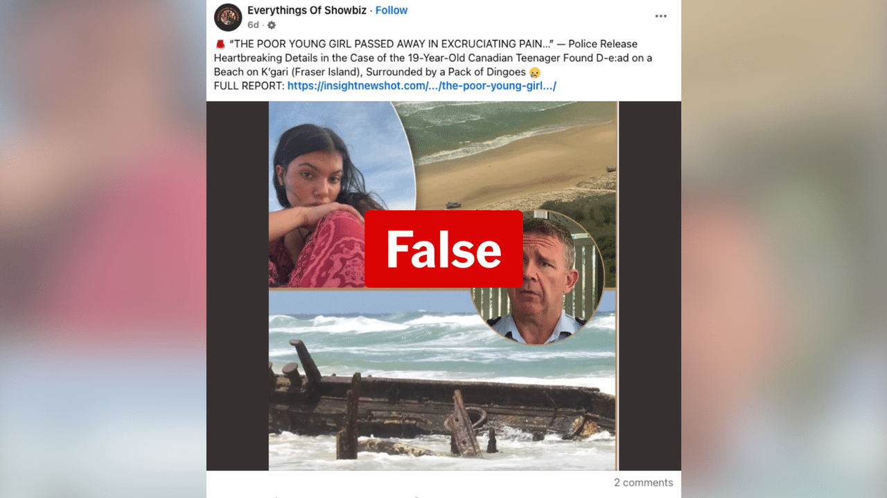 A screenshot of a Facebook post.