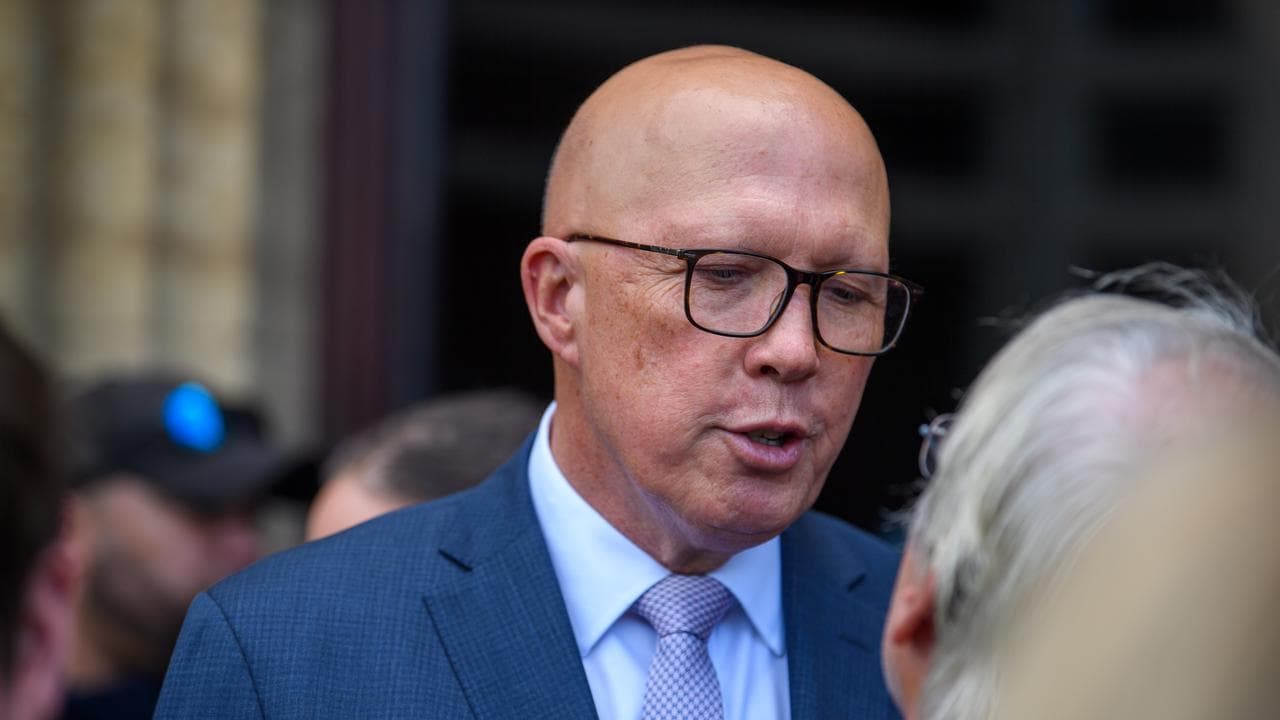 Peter Dutton at the memorial service