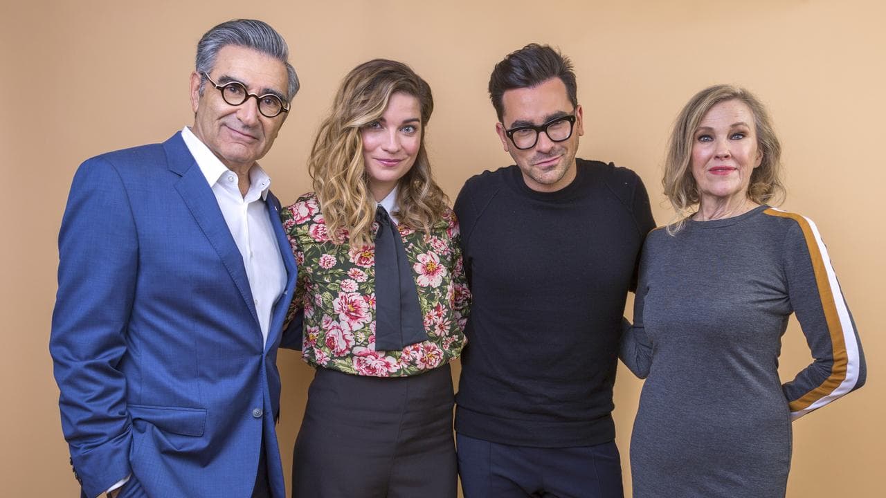 Eugene Levy, from left, Annie Murphy, Daniel Levy and Catherine O'Hara