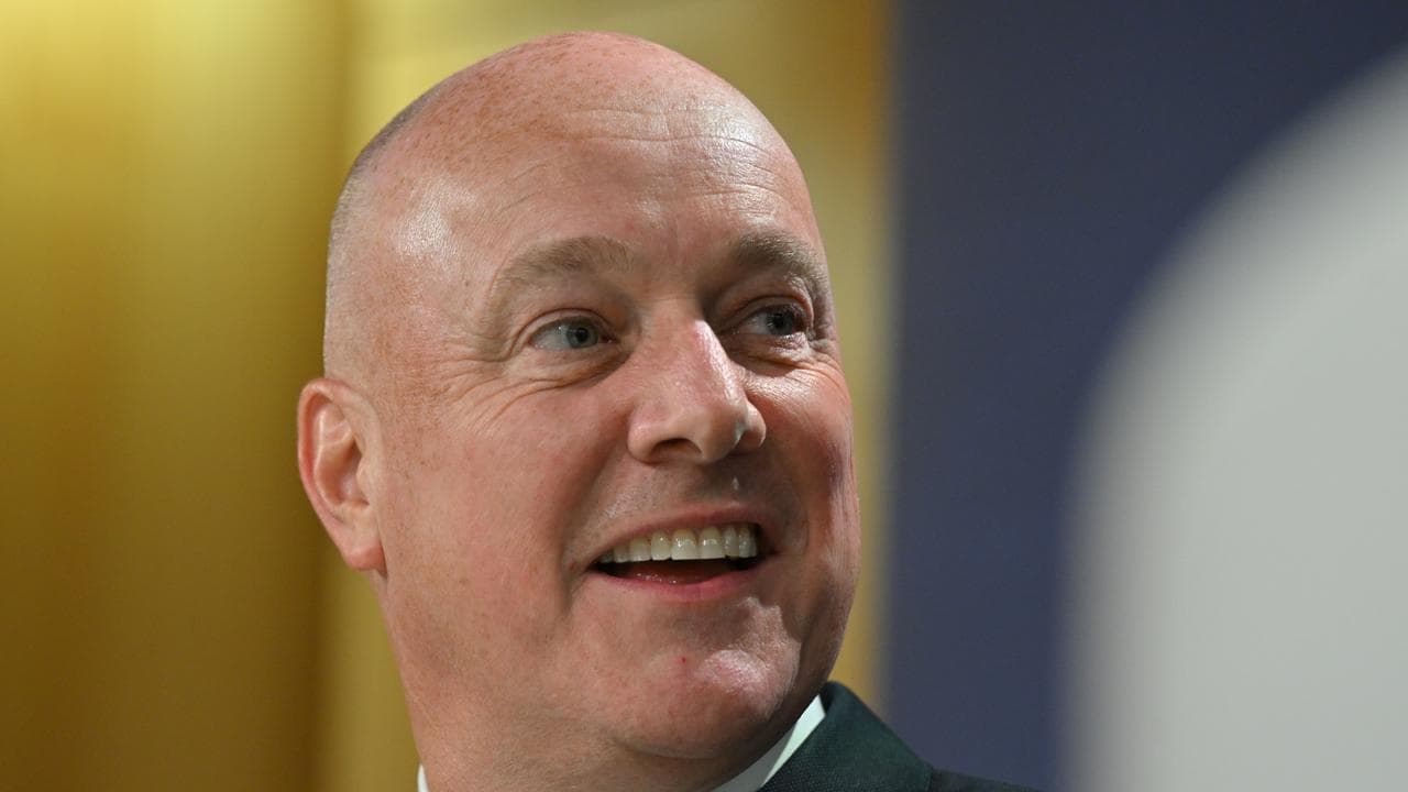 NZ’s Prime Minister Chris Luxon speaking at a press conference.