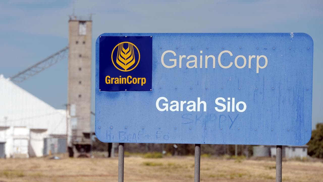 A file photo of a GrainCorp sign 
