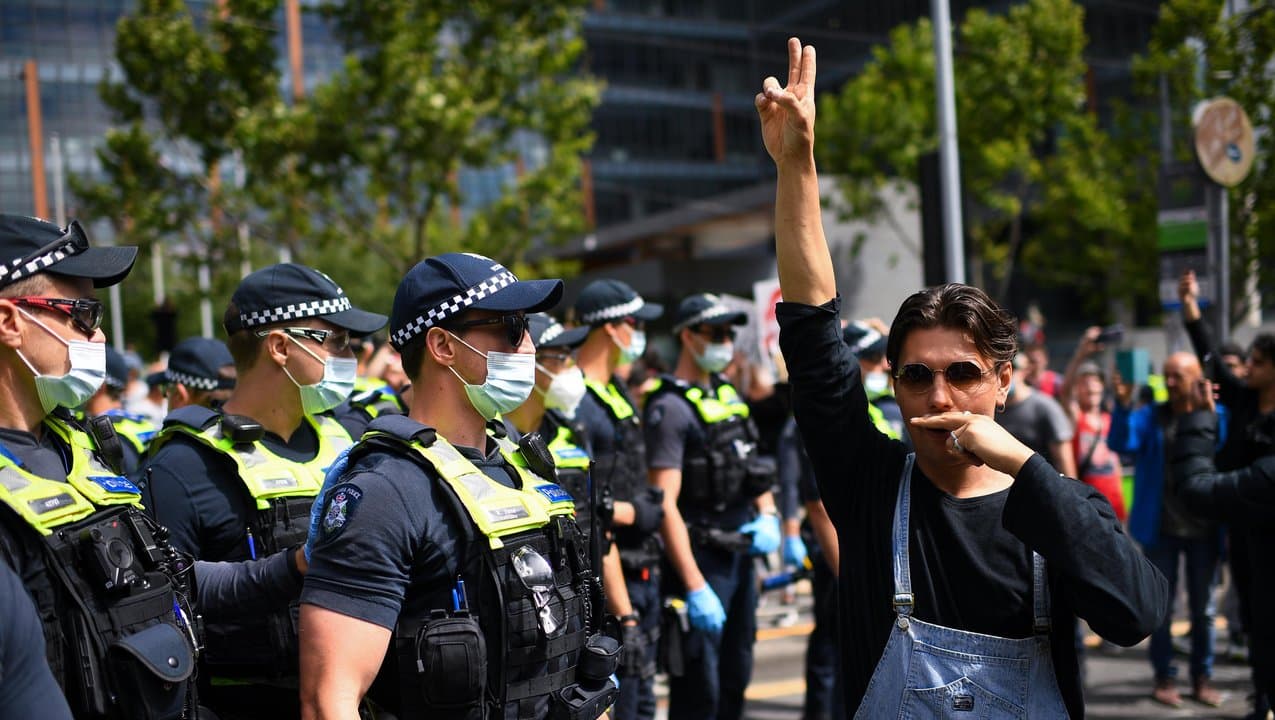 Police disperse protesters