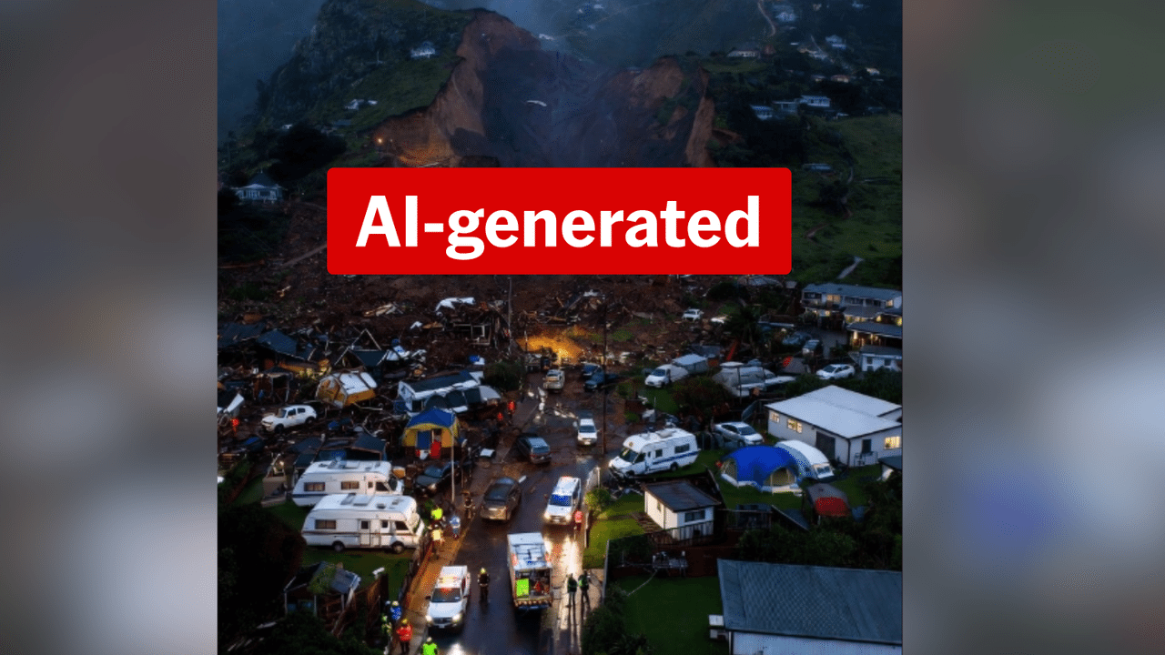 Fake images, quotes are spreading disinformation about a NZ landslide.