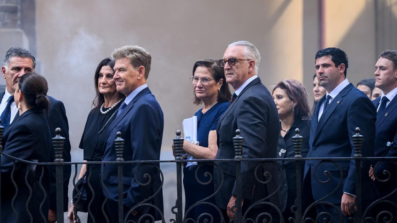 Family at the church for the State Funeral for Dame Marie Bashir