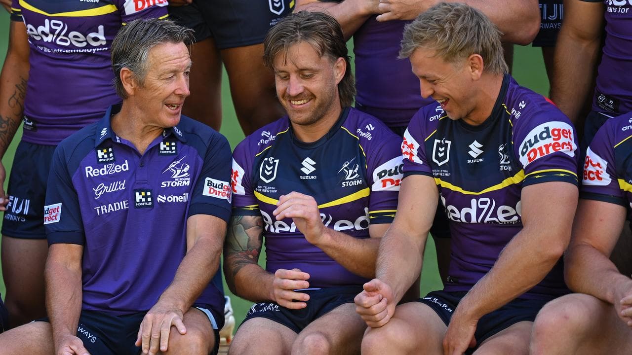 Melbourne Storm's Cameron Munster (centre)