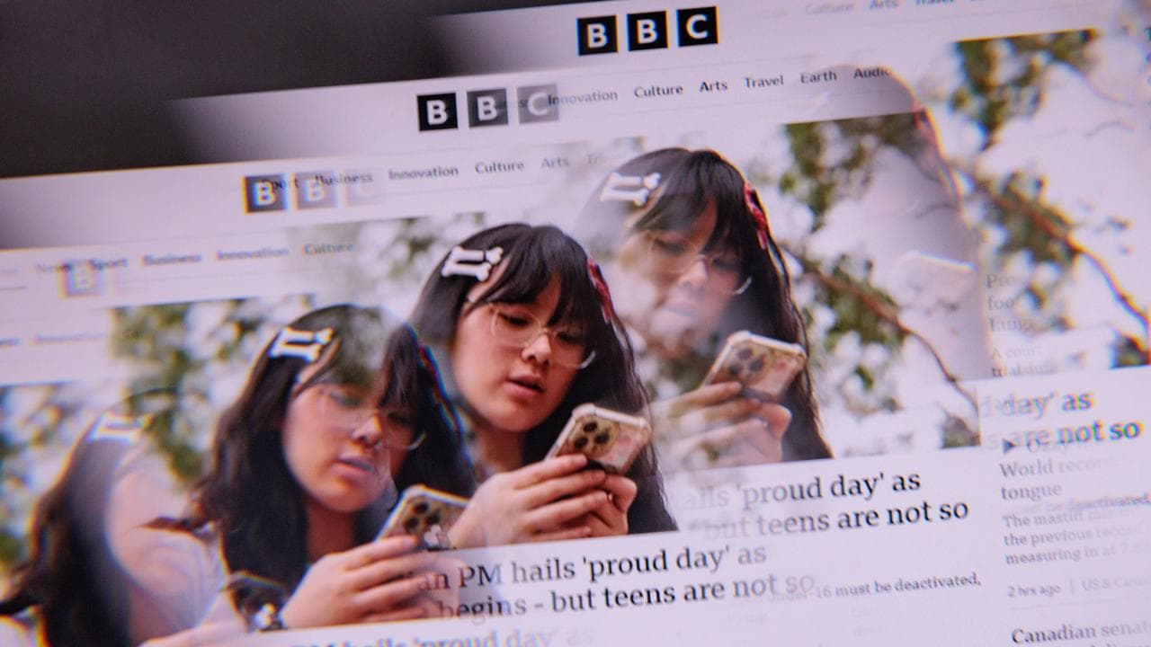 Social media ban mastheads and headlines