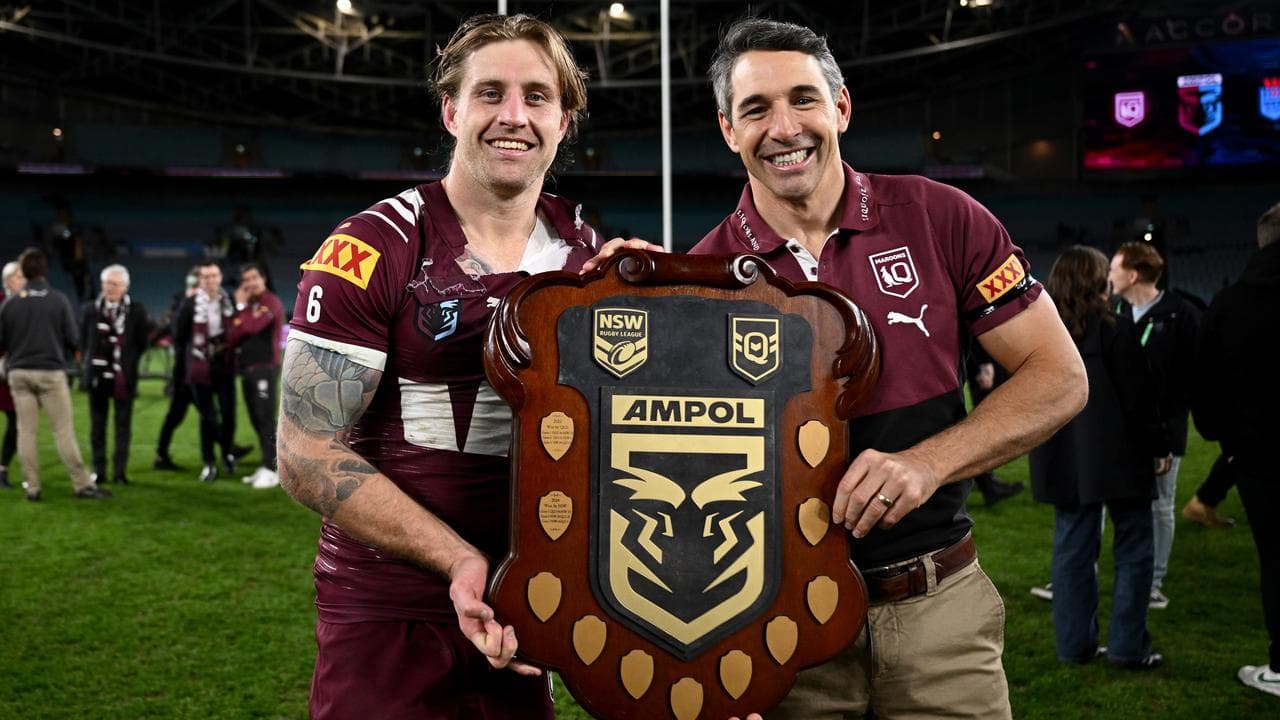 Cameron Munster and Maroons coach Billy Slater